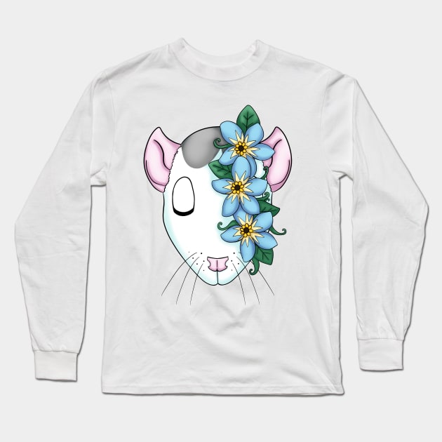 Flower Rat Long Sleeve T-Shirt by CaptainShivers